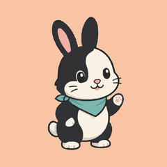Fototapeta premium Simple, modern rabbit icon image