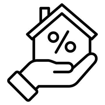 Mortgage Icon Element For Design