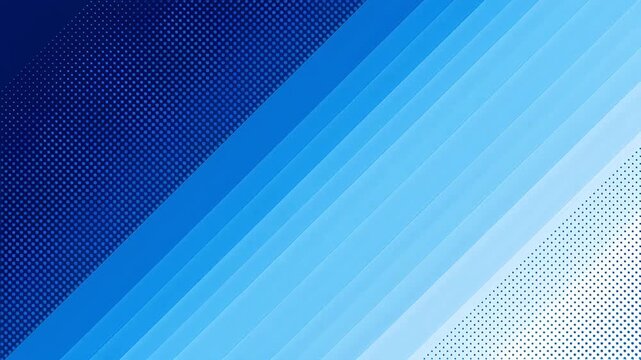 Abstract blue gradient background with diagonal blocks and dots