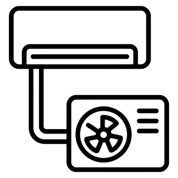 Line icon of a split system air conditioner unit