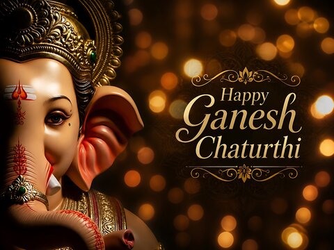 Divine Bal Ganesh Ganpati Bappa Ekdant Vinayak Idol Celebration During Ganesh Chaturthi with Sacred Devotion, Festive Joy, Blessings