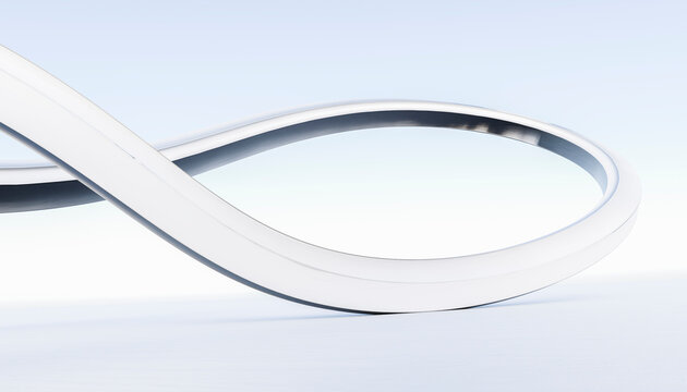 White 3d infinity symbol on clean background