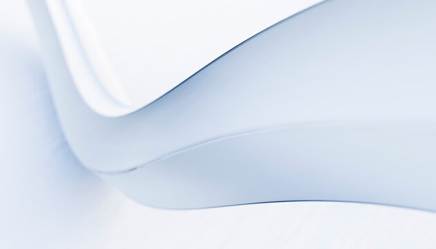 Abstract smooth white curved surfaces with light reflections