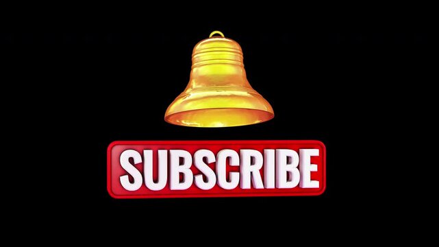 Subscribe Bell Sign - with Alpha