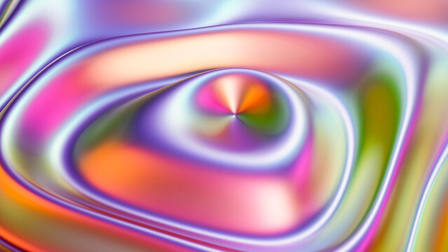 Abstract colorful render with smooth flowing shapes and gradient