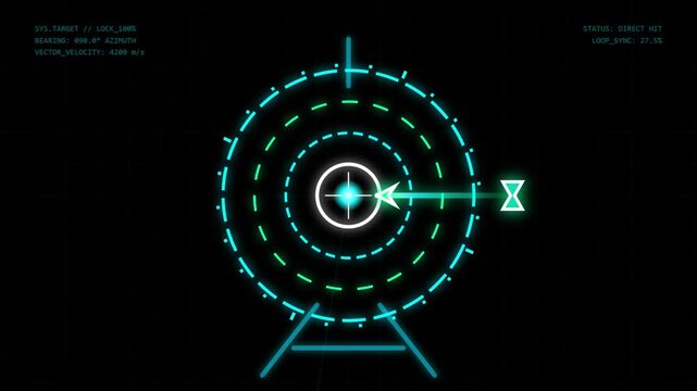 Futuristic Glowing Sci-Fi HUD Radar Target Lock Animation