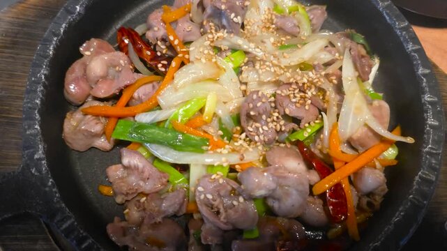 한국,음식,닭똥집,닭똥집볶음,South Korea, food, chicken gizzards, stir-fried chicken gizzards
