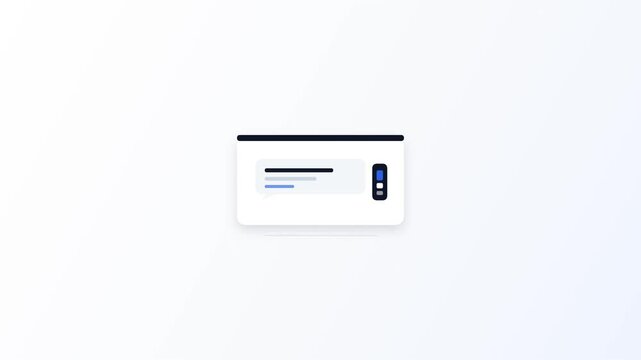 Minimalist user interface card design illustrating software concept with clean layout for modern web applications