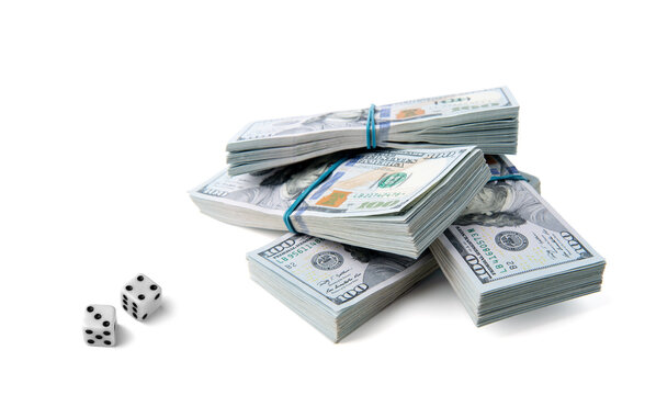 lucky dice, on white background