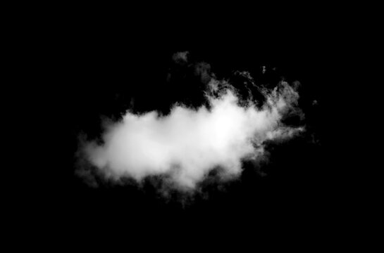 white clouds on black background