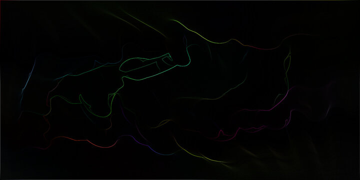 Abstract Creative Background vector image. Abstract blue light waves flow across a dark background. Abstract light trails with a central burst energy waves flowing suitable for technology or science.