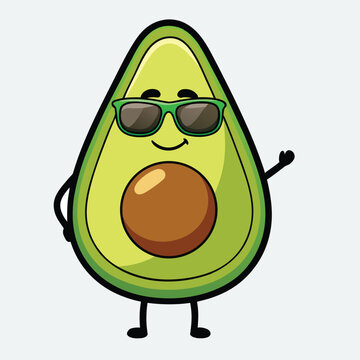 avocado design cartoon character illustration