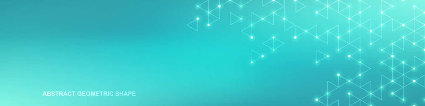 Graphic design element for web page or banner with a geometric pattern of triangle shapes.