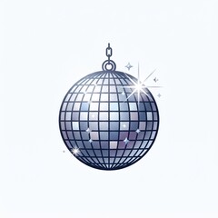 Fototapeta premium Shiny disco ball icon for party and nightclub event design