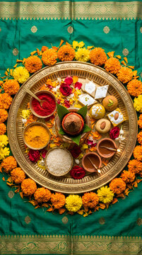 A vibrant celebration of chhath puja offerings and traditions in india