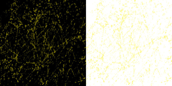 Abstract split monochrome design element featuring golden scratched texture and electric lines, excellent for luxury graphic overlays and banners.