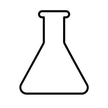 Laboratory flask outline icon science beaker chemistry