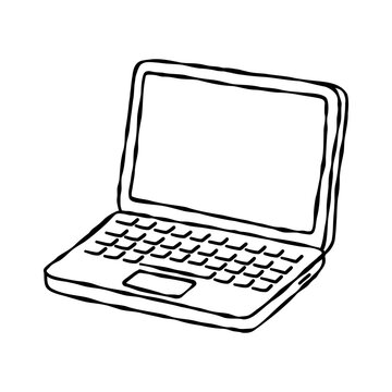 Handdrawn Illustration of a Laptop