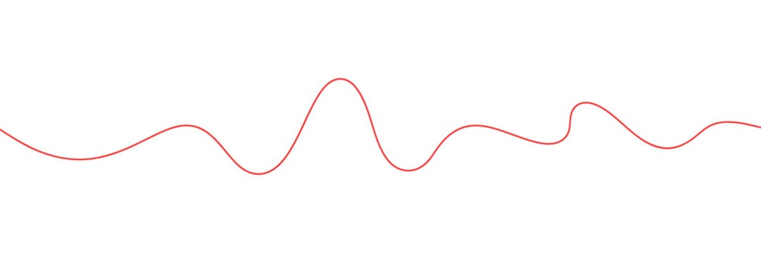 wave line icon featuring pink single continuous sine wave