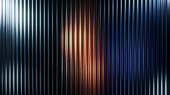 Abstract Metallic Corrugated Texture Background with Light Reflections