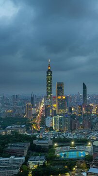 Time lapse of clouds and storms in Taiwan.
