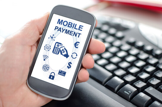 Mobile payment concept on a smartphone
