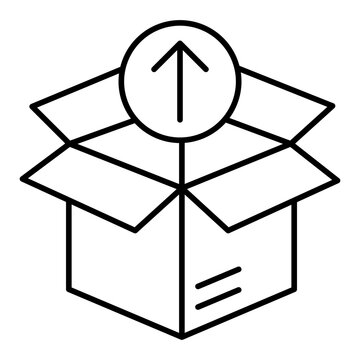 unpacking line icon with editable stroke