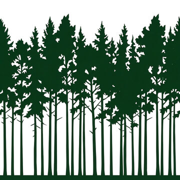 Sfondo di foresta di conifere stilizzata