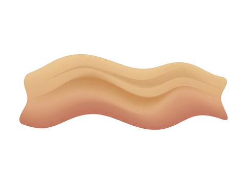 Ilustraci&oacute;n vectorial de una tira de tocino sobre fondo blanco