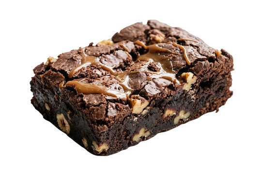 Brownie de chocolate con nueces y caramelo