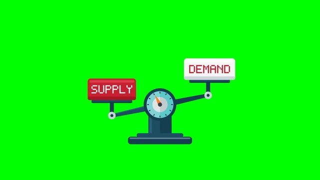 Flat vector balance scale like the reference on solid chroma green background, no ground shadow, drawn large: dark navy pedestal with rounded base plate and highlight, central column with big round di
