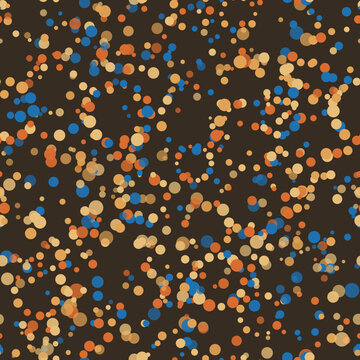 Seamless colorful confetti dot pattern for maximalist