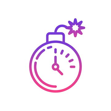 Gradient clock bomb icon showing deadline countdown
