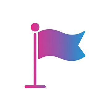 Gradient flag icon with pink and blue colors