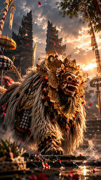 Barong Bali Balinese Mythological Creature &ndash; Traditional Bali Culture, Sacred Guardian Symbol and Indonesian Folklore