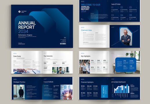 Annual Report Brochure Landscape Template