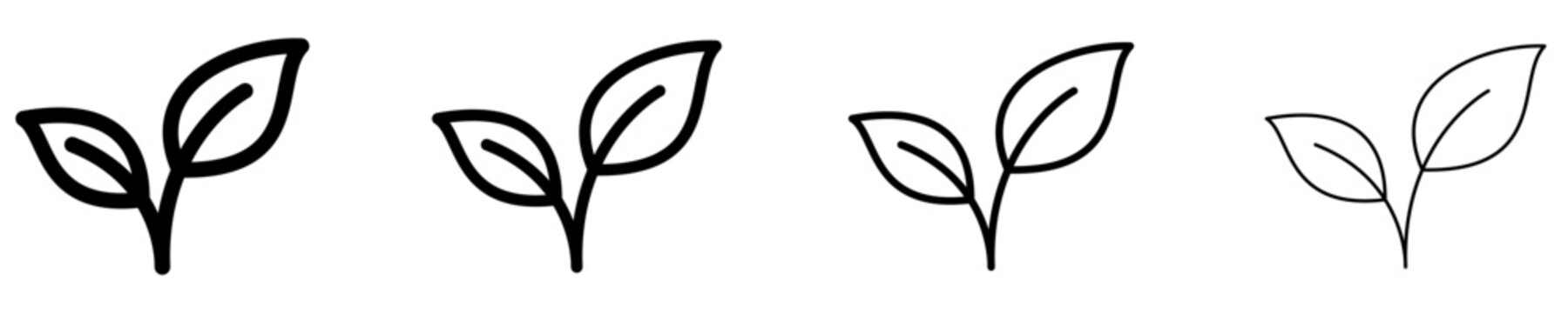 Plant sprout line icon for growth and nature concepts
