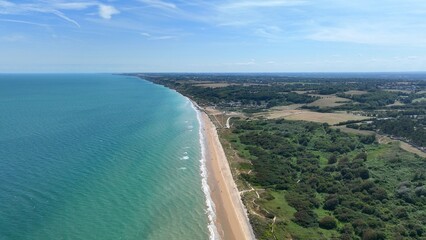 Obraz premium survol aérien d'Omaha Beach en Normandie