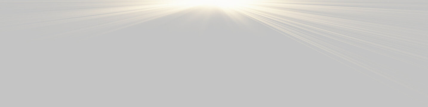 Radiant golden light beams spreading diagonally downward against a black background on transparent background