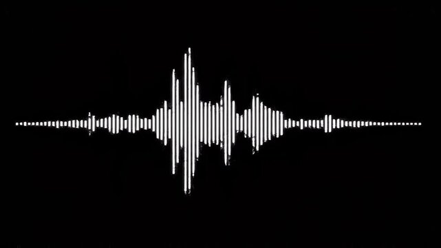 Abstract audio waveform patterns pulsing on a dark background with subtle motion graphics