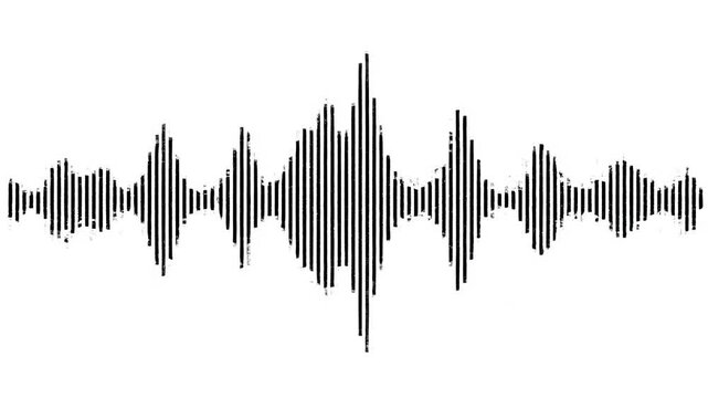 Abstract audio waveform visualization in digital sound editing software during analysis
