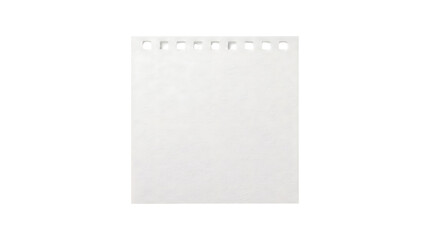 Blank notebook page torn from spiral notepad isolated © Chanapat