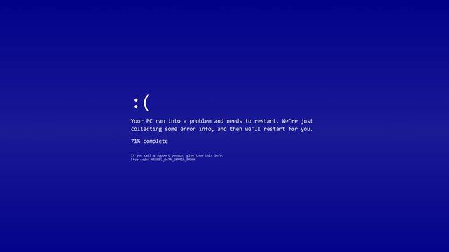 Windows Blue Screen of Death BSOD PC Crash System Error Background Loop 4K