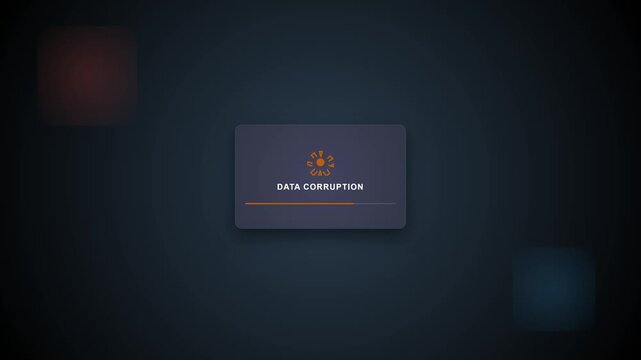 Cybersecurity HUD Motion Graphics Loop - Data Corruption System Error Screen Background