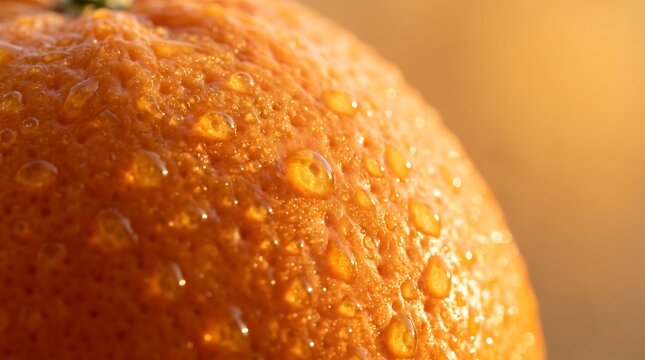 Extreme macro close-up of a fresh orange skin texture with water droplets orange peel fruit texture water drops citrus skin moist surface organic texture orange background macro detail