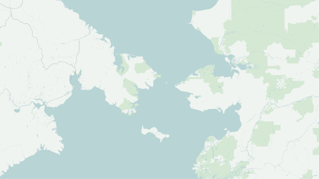 Modern minimalist vector map of Bering Strait. Scalable arctic maritime gateway between Alaska and Siberia, Chukchi and Bering Seas, Diomede Islands, and maritime boundary for wall art posters.