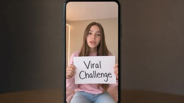 Viral challenge on social media.