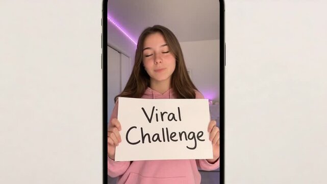 Viral challenge on social media.