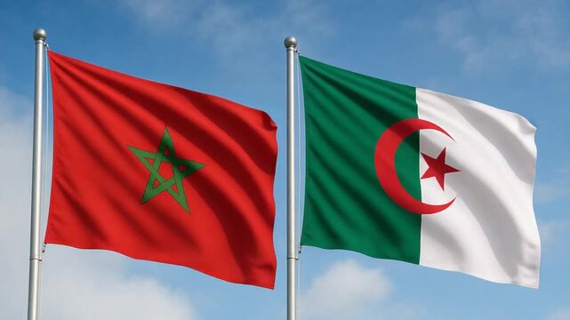 Flag of Morocco and Algeria.