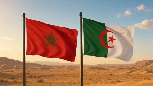Flag of Morocco and Algeria.
